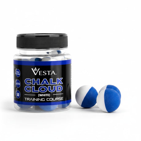 id-paintball Vesta Chalk Cloud Kreidebälle im Kaliber .50 in einer Schraubdose für Training und Heimverteidigung