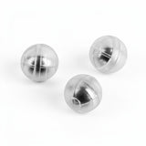 Drei Vesta Quicksilver Plastic Steel Balls von id-paintball im Kaliber .50 mit Stahlkern und transparenter Polymerhülle