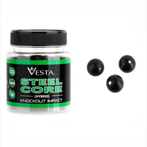 id-paintball Vesta Steel Core Kugeln Kaliber .50 aus Polymer mit Stahlkern in einer praktischen Schraubdose