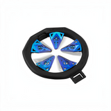 id-paintball Virtue Crown SF 2 Speed Feed für Spire 3 Loader mit blauen, stabilen Fingern auf schwarzem Rahmen