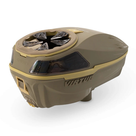 id-paintball Virtue Spire V Paintball-Loader in Desert FDE mit Speed Feed für zuverlässige Performance