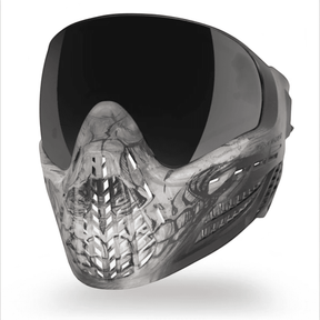 id-paintball Virtue VIO Ascend Thermal Paintball-Maske in Grey Skull Limited Edition mit großer Anti-Fog-Linse