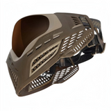 id-paintball Virtue VIO Ascend Paintball-Maske in FDE Tan Braun mit Thermal-Glas und 4-Point Strap System
