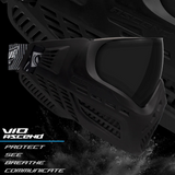 id-paintball Virtue VIO Ascend Paintball Maske in Schwarz mit Thermalglas und robustem Design für optimalen Schutz