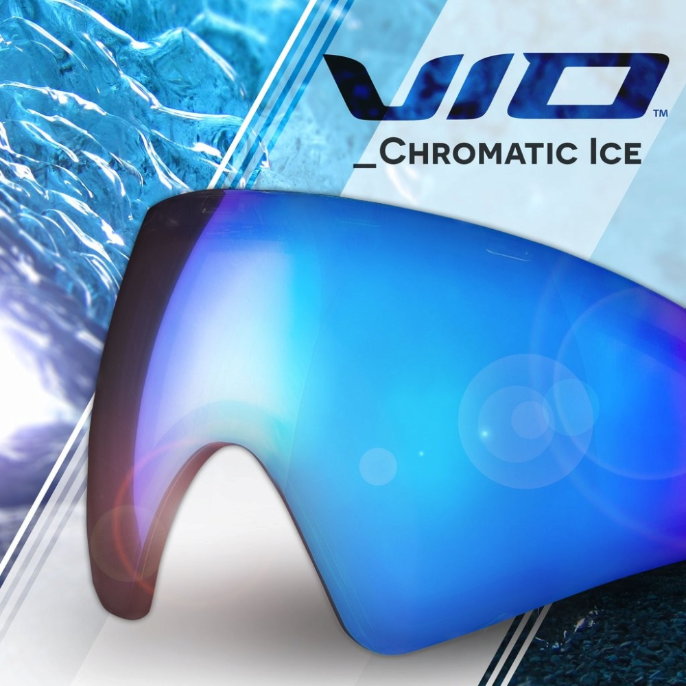 id-paintball Virtue VIO CMD Thermal Maskenglas in Chromatic Ice mit verspiegelter Oberfläche für sonnige Tage