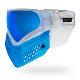 id-paintball Virtue VIO X6 Paintball Maske in Clear Ice mit blauem Visier und transparentem Rahmen