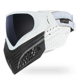 id-paintball Virtue VIO X6 Paintball Maske in White Storm mit schwarzem Visier und verstellbarem Kopfband