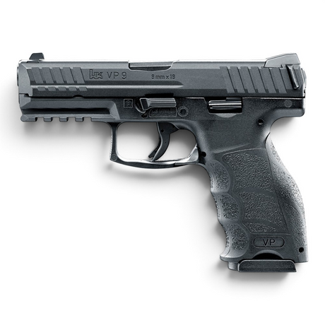 id-paintball Heckler & Koch VP9 Gas Blowback Softair Pistole mit Metallschlitten in Schwarz