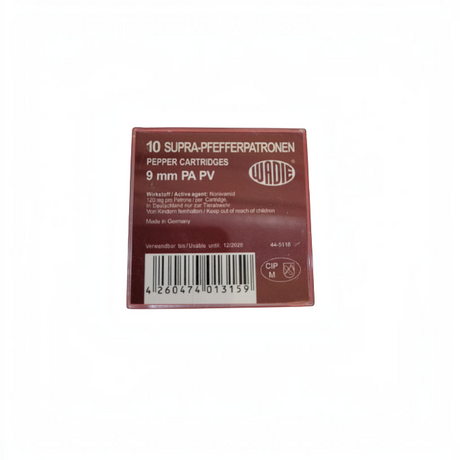 id-paintball Wadie 9mm PAK Pepper Supra Pfefferkartuschen Packung mit 10 Patronen zur Tierabwehr
