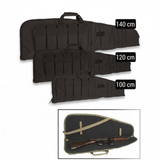 id-paintball Waffentasche Medium in 100cm, 120cm und 140cm aus schwarzem Polyester mit Molle-Schlaufen und Außentaschen