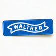 id-paintball Walther Aufkleber in Blau mit weißem Logo, wetterfest und selbstklebend, 160 x 46,3 mm