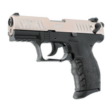 id-paintball Walther P22Q Schreckschusspistole in Nickel Edition mit schwarzem Hi-Grip Griffstück und Picatinny-Schiene