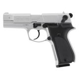 id-paintball Walther P88 Bicolor Nickel 9mm P.A.K. Schreckschusspistole mit schwarzen Kunststoffgriffschalen