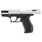 id-paintball Walther P99 Bicolor Schreckschusswaffe mit schwarzem Polymer-Griffstück und vernickeltem Schlitten