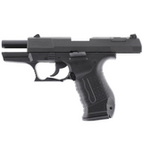 id-paintball Walther P99 SV Schreckschusspistole in Schwarz mit CNC-gefrästem Stahlverschluss und Polymergriff