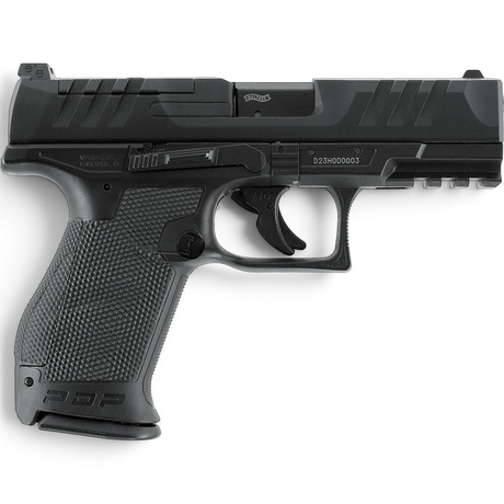 id-paintball Walther PDP Compact 4 Zoll CO2 Airsoftpistole in Schwarz mit Metallschlitten und Picatinny-Schiene