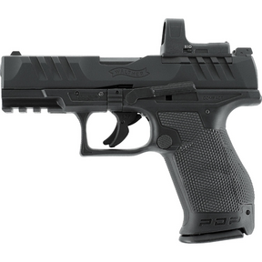 id-paintball Walther PDP Compact CO2-Pistole in Schwarz mit montiertem UX RDS 8 Red-Dot-Visier und Picatinny-Schiene
