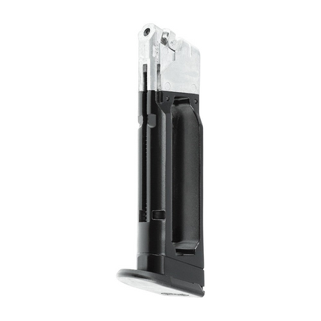 id-paintball Walther PDP Magazin für 4,5 mm Stahl-BBs mit 18 Schuss Kapazität in Schwarz und Silber