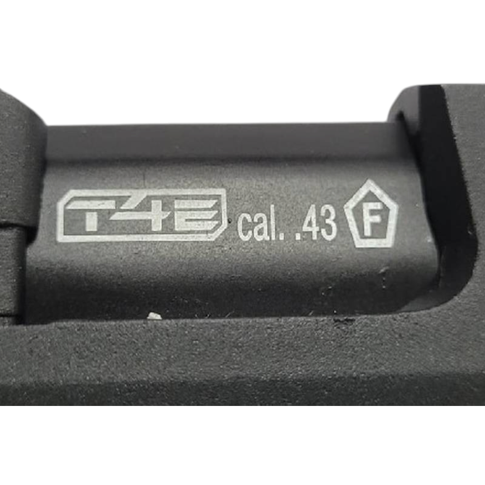 id-paintball T4E Walther PDP Compact 4 Zoll RAM Waffe mit Kaliber .43 Markierung und F-Zeichen auf dem Schlitten