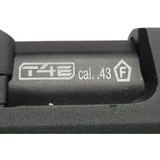 id-paintball T4E Walther PDP Compact 4 Zoll RAM Waffe mit Kaliber .43 Markierung und F-Zeichen auf dem Schlitten