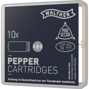id-paintball Walther Pfeffer-Gas Patronen 9mm P.A.PV in einer 10er Packung zur effektiven Selbstverteidigung