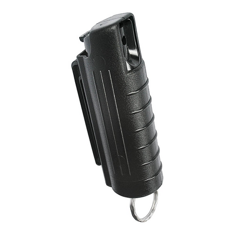 Schwarzes id-paintball Walther Pocket Case für 16ml ProSecur Pfefferspray mit praktischem Clip und Schlüsselring