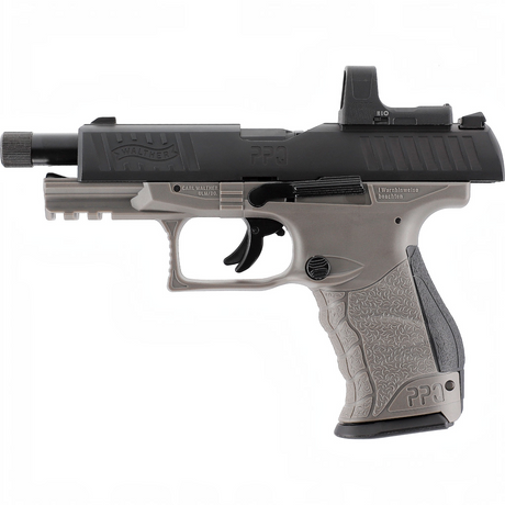 id-paintball Walther PPQ M2 Q4 TAC CO2-Pistole in Tungsten Gray mit Leuchtpunktvisier und Blowback-Funktion