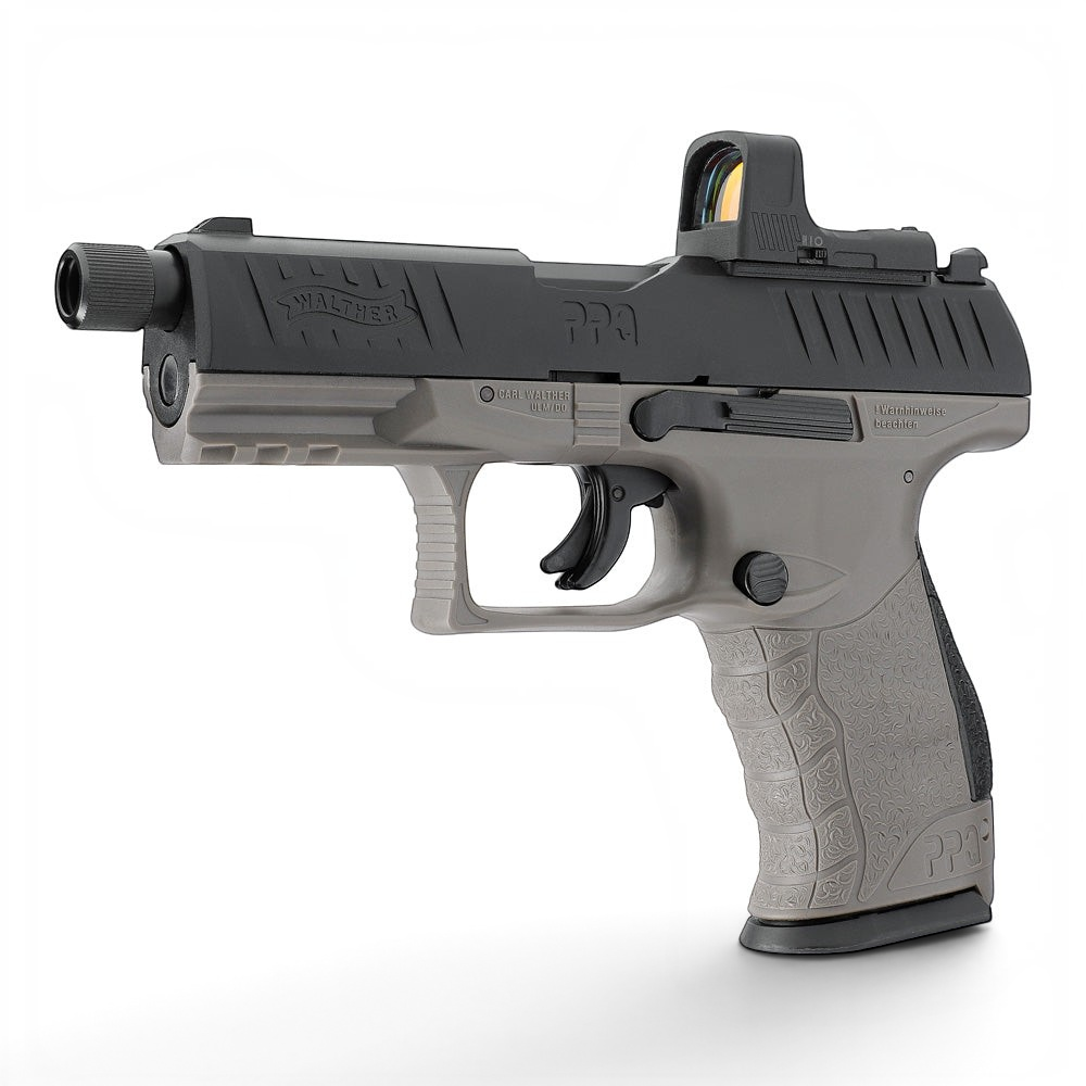 id-paintball Walther PPQ M2 Q4 TAC CO2-Pistole in Tungsten Gray mit Leuchtpunktvisier und 4,6-Zoll-Lauf