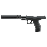 id-paintball Walther PPQ M2 Navy Schreckschusswaffe in Schwarz mit Schalldämpfer und Polymer-Griffstück