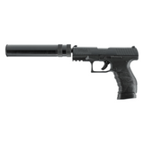 id-paintball Walther PPQ M2 Navy Schreckschusswaffe in Schwarz mit Schalldämpfer und Polymer-Griffstück