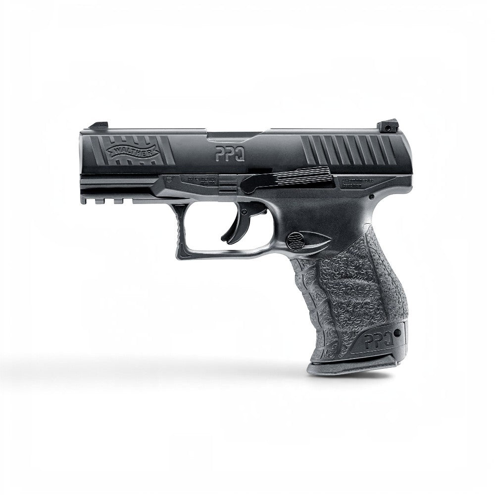 id-paintball Walther PPQ M2 T4E Trainingspistole im Kaliber .43 mit schwarzem Gehäuse und ergonomischem Griff