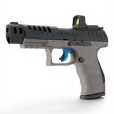 id-paintball Walther Q5 Match Combo CO2-Pistole in Tungsten Gray mit RDS 8 Leuchtpunktvisier und blauem Abzug