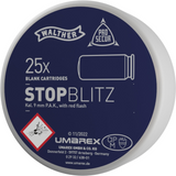 id-paintball Walther Stop Blitz Platzpatronen 9 mm P.A. mit 25 Schuss für Showeffekte und lauten Knall