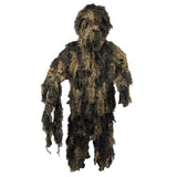 id-paintball 4-teiliger Woodland Ghillie Suit aus Polyester mit realistischer Fadentarnung für Paintball und Sniper
