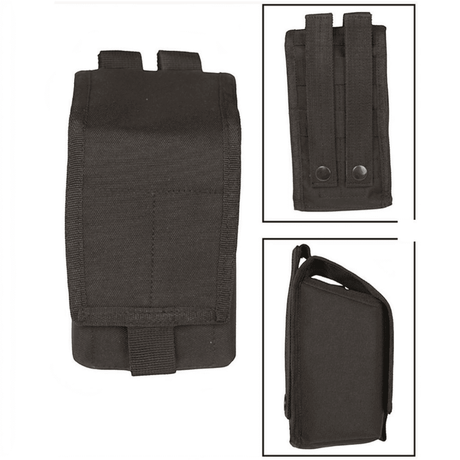 id-paintball XXL Magazintasche aus schwarzem Polyester mit MOLLE-System und Klettverschluss für Airsoft Magazine