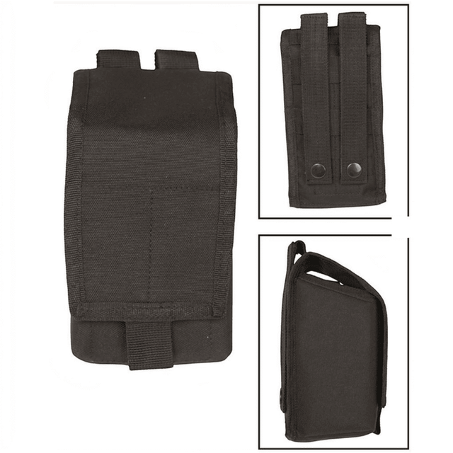 id-paintball XXL Magazintasche aus schwarzem Polyester mit MOLLE-System und Klettverschluss für Airsoft Magazine
