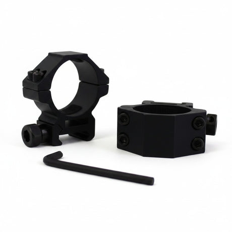 id-paintball Zielfernrohr-Montageringe 25,4mm schwarz für Picatinny-Schienen mit Inbusschlüssel