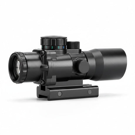 id-paintball UX RS 4x32 TacDot Zielfernrohr in Schwarz mit beleuchtetem Absehen und Picatinny-Montage