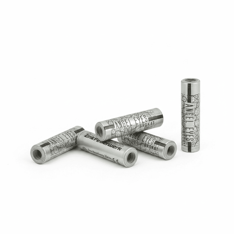 id-paintball Pyro Zink Angel Eyes Signalsterne 15mm mit silberner Hülse und schwarzem Aufdruck für Schreckschusswaffen
