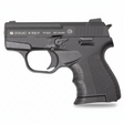 id-paintball Zoraki 906 Schreckschusspistole in Schwarz mit Polymergriffstück und Metallschlitten im Profil