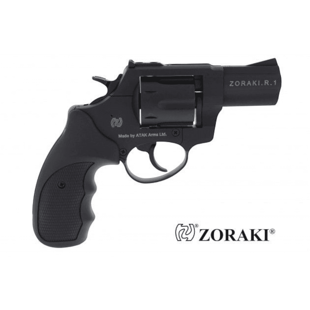 id-paintball Zoraki R1 Gas-Signalrevolver in Schwarz Matt mit 2,5 Zoll Lauf und ergonomischem Griff
