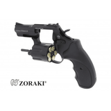 id-paintball Zoraki R1 Gas-Signalrevolver in Schwarz Matt mit 2,5 Zoll Lauf und ausgeschwenkter Trommel