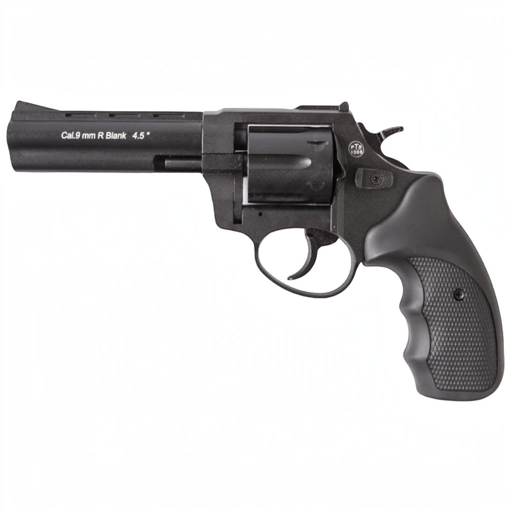 id-paintball Zoraki R1 4,5 Zoll Schreckschussrevolver in Schwarz mit 6-Schuss-Trommel und ergonomischem Griff