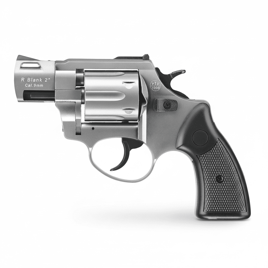 id-paintball Zoraki R2 Titan Schreckschussrevolver in 9mm R.K. mit 2-Zoll-Lauf und schwarzem Griff