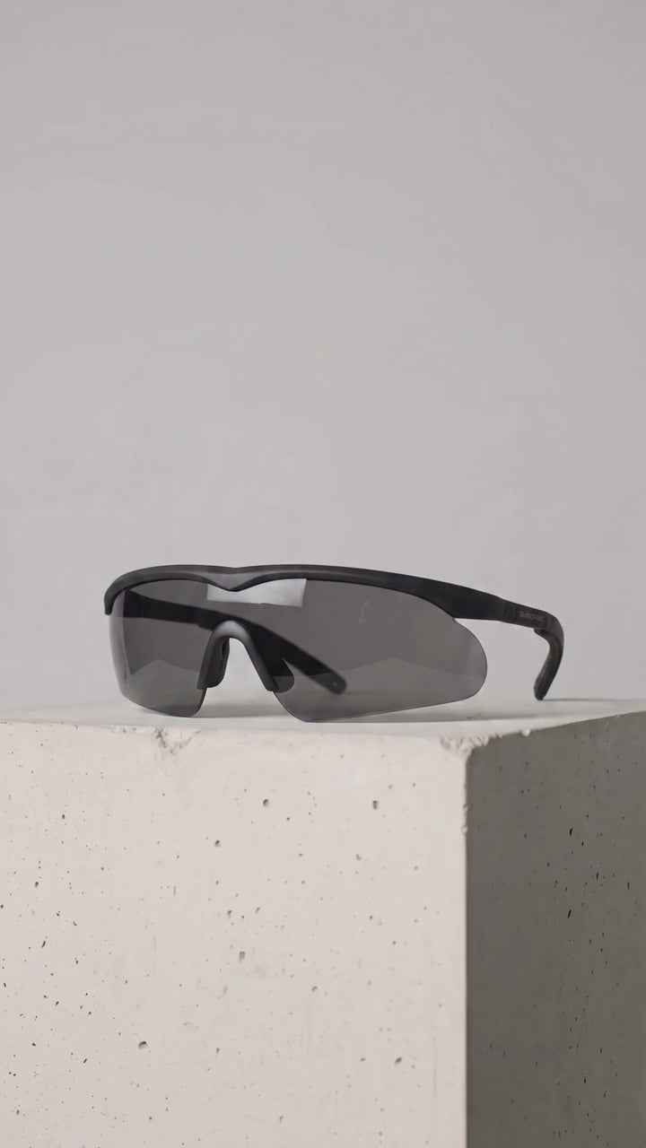 Swiss Eye Raptor L Safety Glasses / Sports Glasses, Black, with 2 Interchangeable Lenses