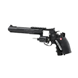 Ruger Super Hawk 8 Zoll CO₂ Revolver aus Metall mit 8-Schuss-Trommel und verstellbarer Visierung.