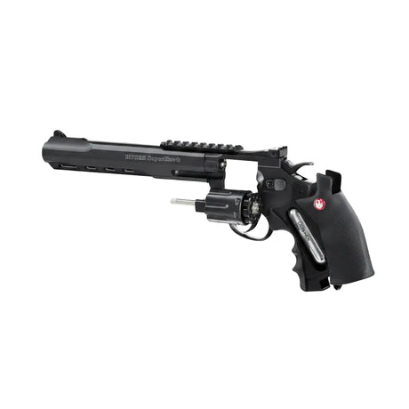 Ruger Super Hawk 8 Zoll CO₂ Revolver aus Metall mit 8-Schuss-Trommel und verstellbarer Visierung.