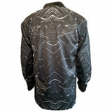 Wiking Paintball Jersey in Grau und Blau mit Polsterung und Wikinger-Design, Rückansicht